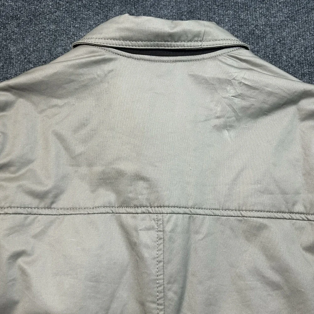 Zara Man Hidden Button Car Coat Technical Trench Jacket Beige Mens Sz XL